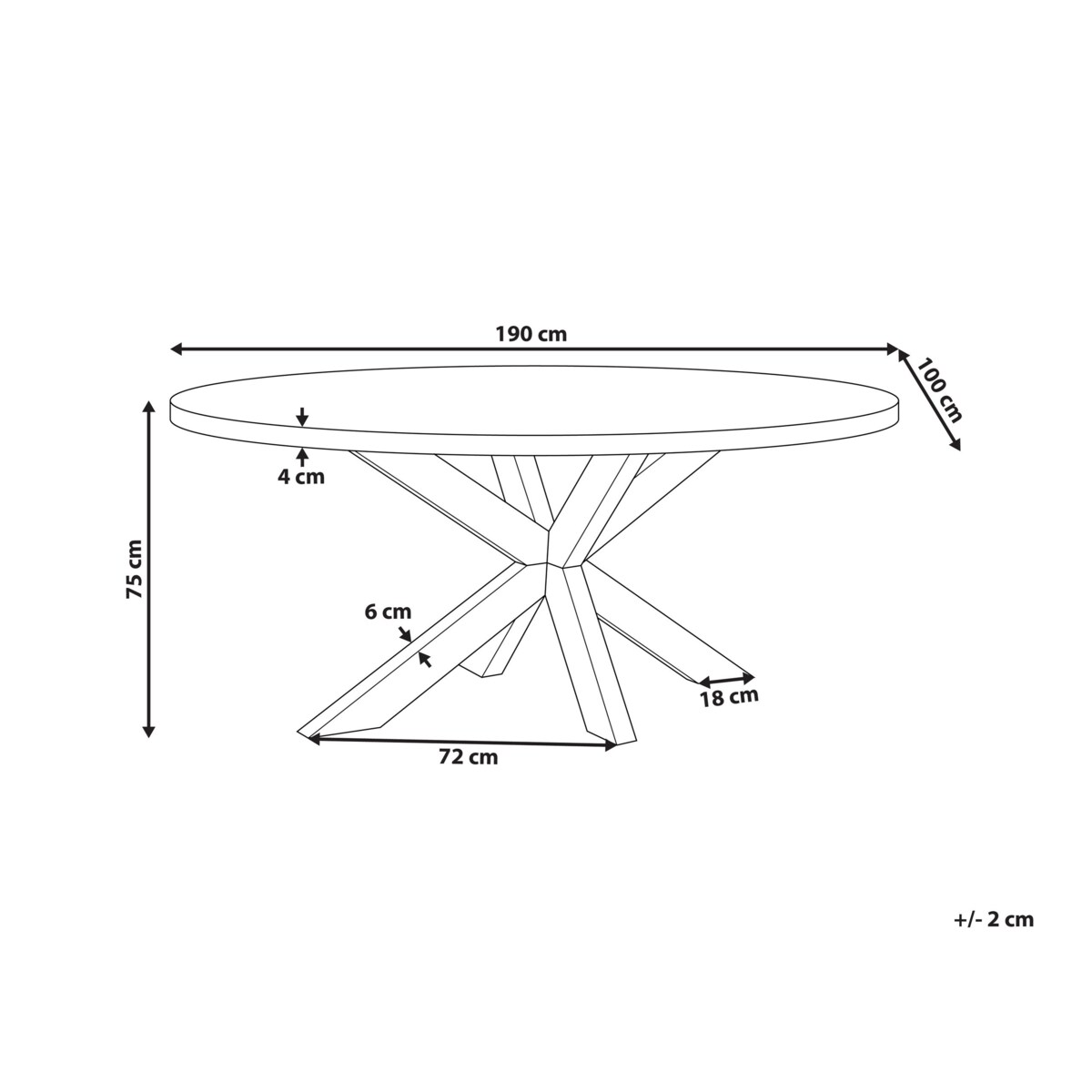 Stół ogrodowy Beton Szary ORISTANO