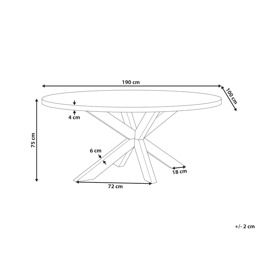 Stół ogrodowy Beton Szary ORISTANO