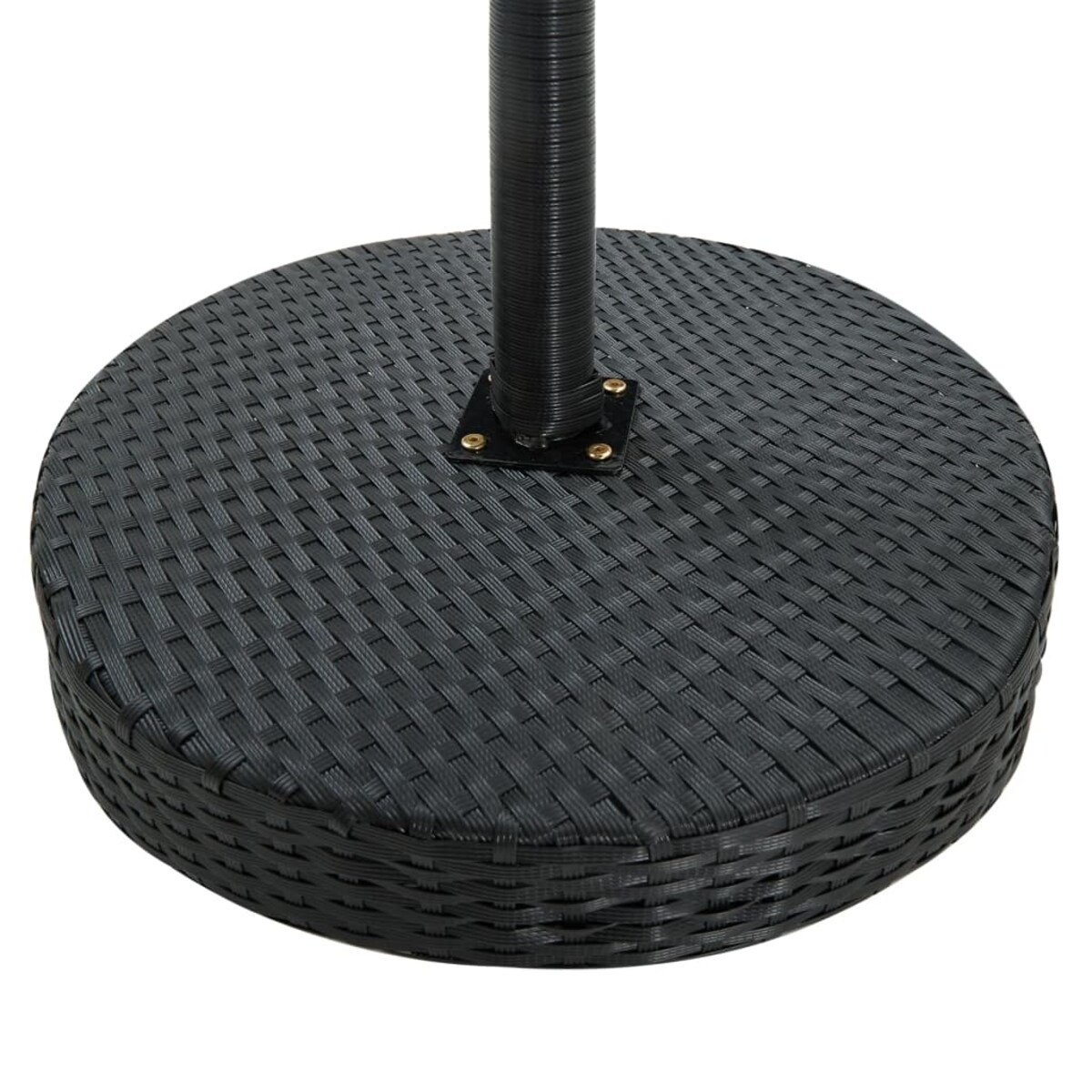vidaXL Stolik ogrodowy, czarny, 60,5 x 106 cm, polirattan