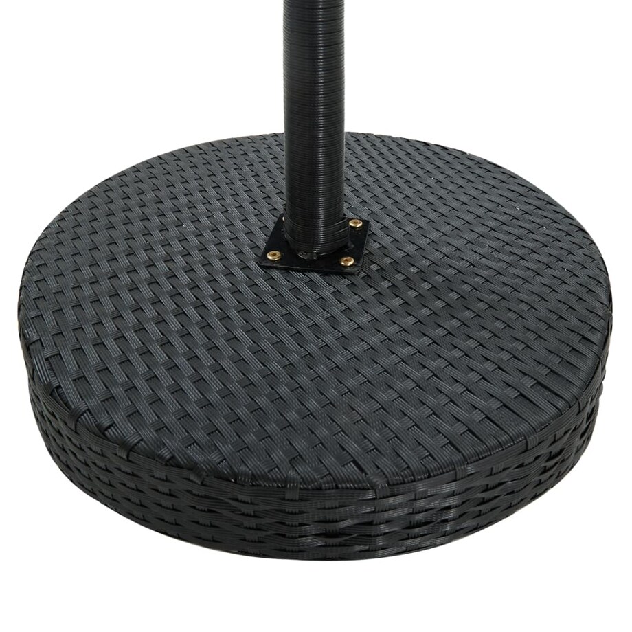 vidaXL Stolik ogrodowy, czarny, 60,5 x 106 cm, polirattan