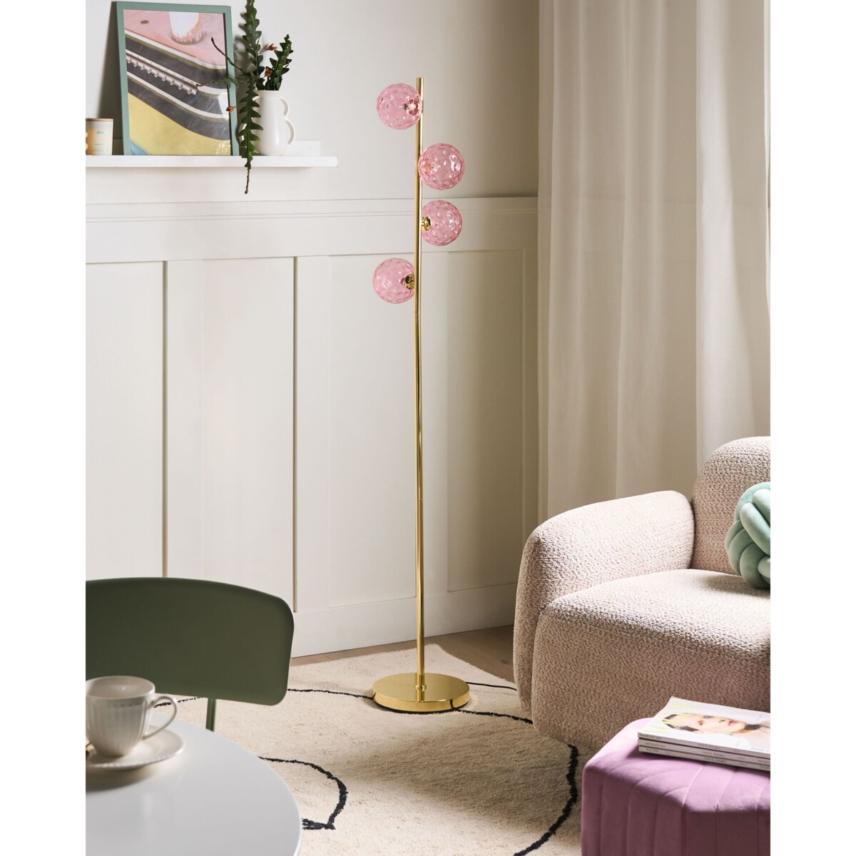 Lampa podłogowa ANADYR Szkło Różowy