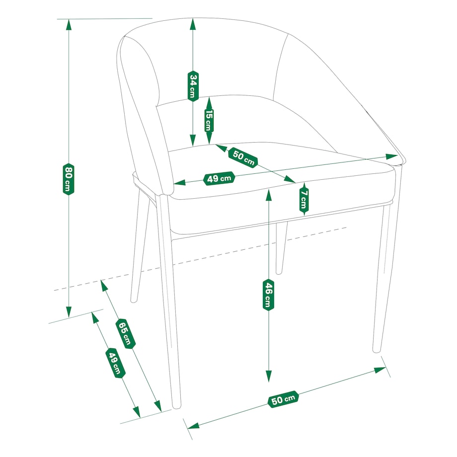 Krzesło welurowe plecione BERGAMO czarno-szare