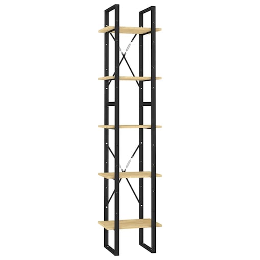 vidaXL 5-poziomowy regał na książki, 40x30x175 cm, lite drewno sosnowe