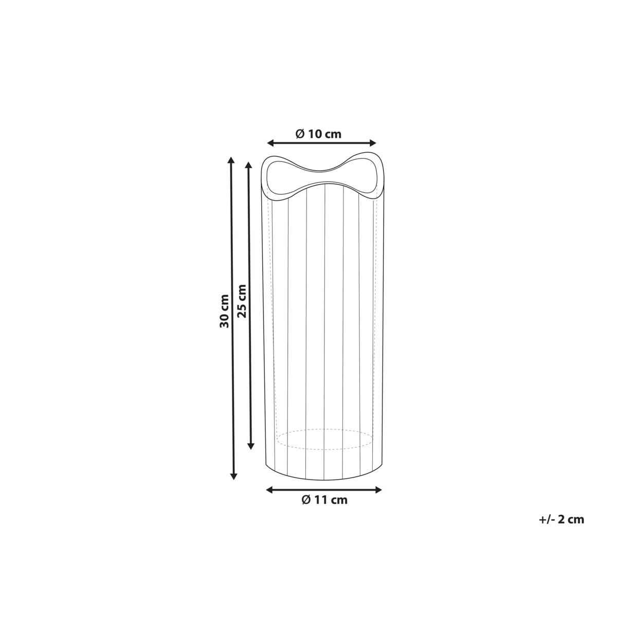 Wazon na kwiaty szklany 30 cm różowy PERDIKI