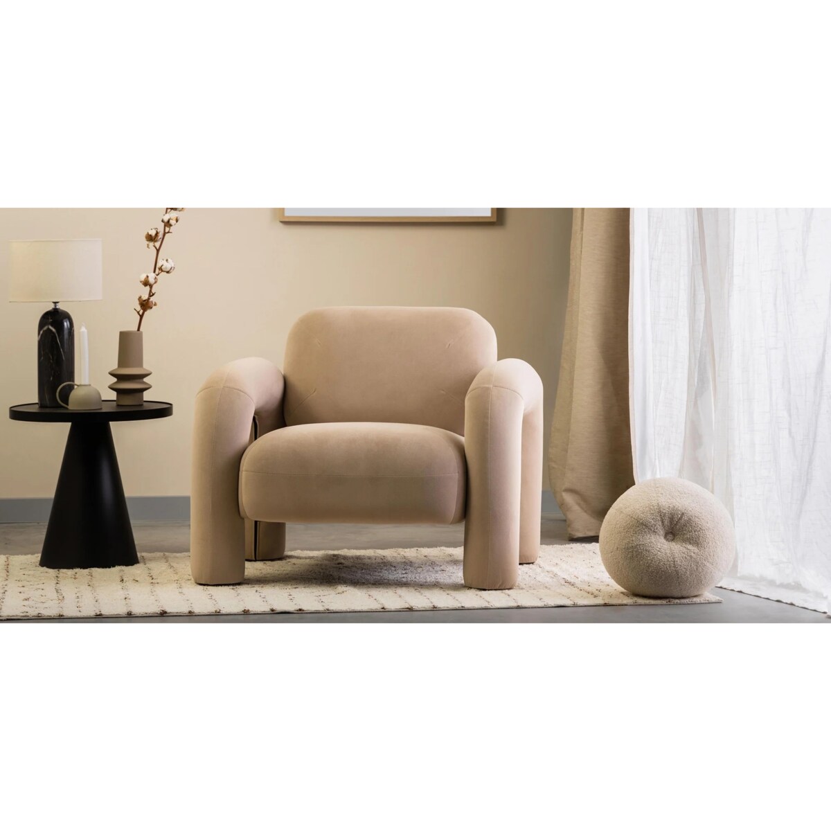 Fotel wypoczynkowy 75x87x81,5 cm TUBITA