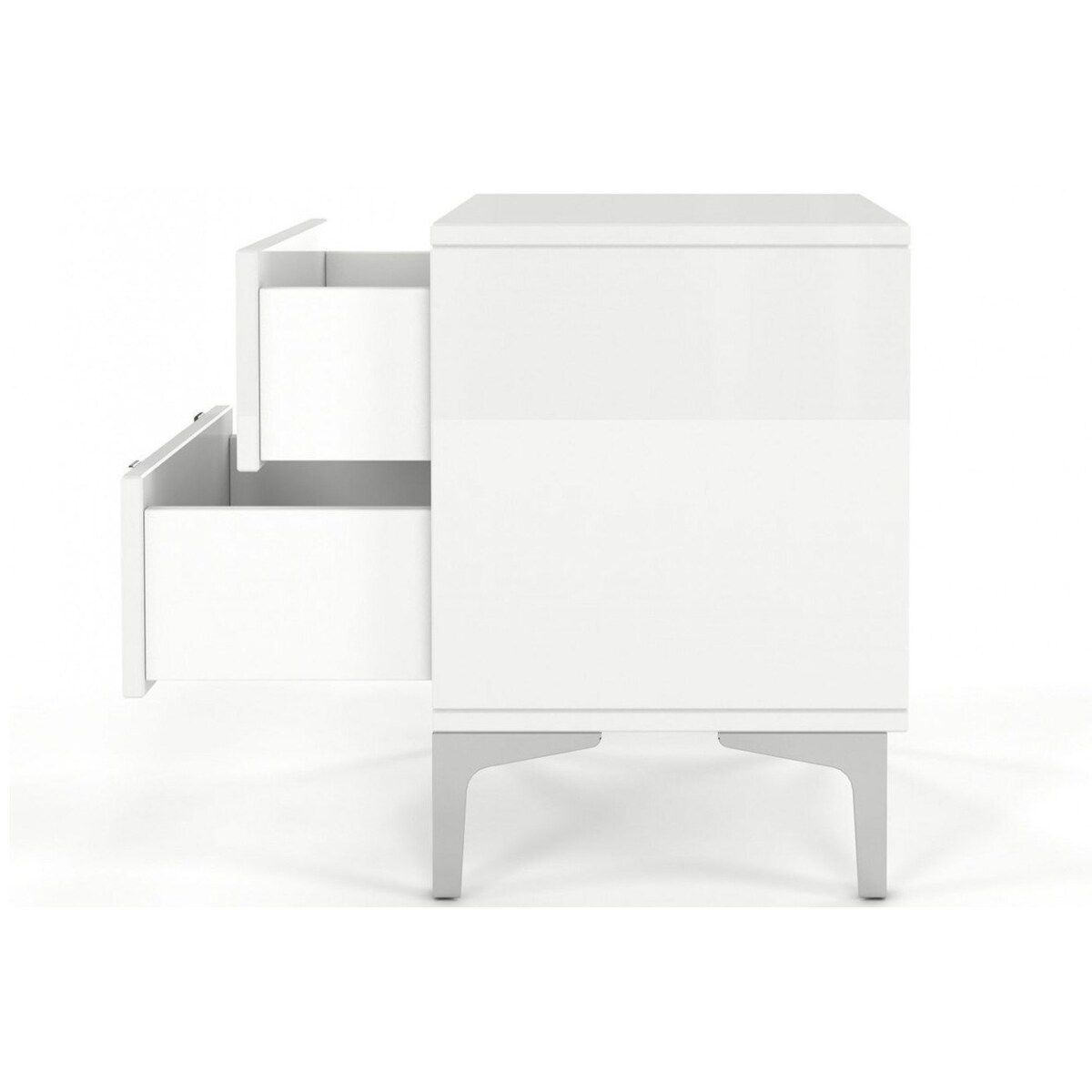 Biała nowoczesna szafka nocna Dancan EVA / połysk