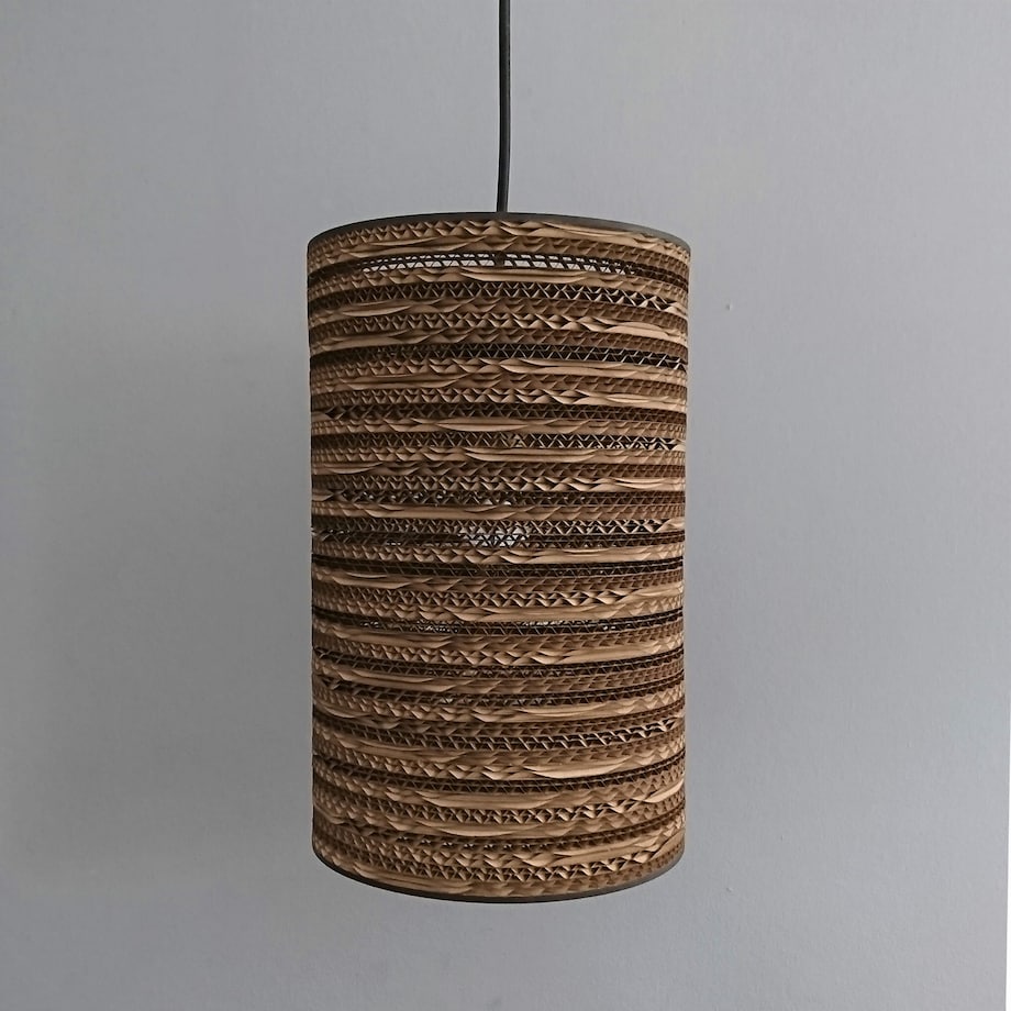 Cylindryczna lampa wisząca z tektury - TAMBURO 20