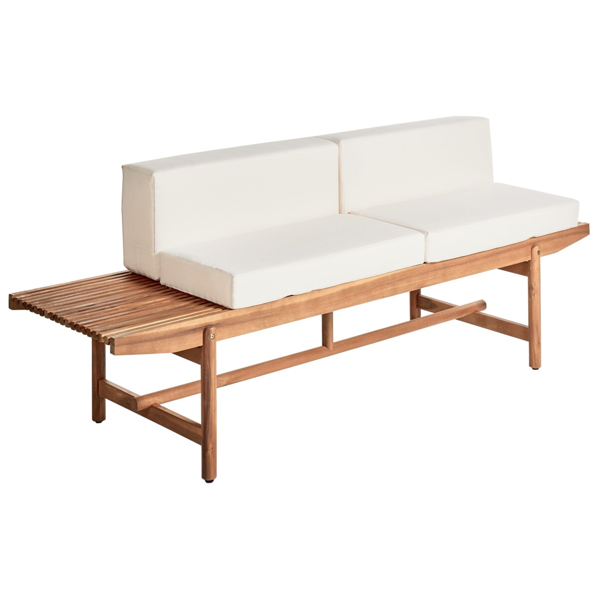 Zestaw ogrodowy ze stolikiem dla 4 osób GIAVENO Drewno akacjowe Złamana biel