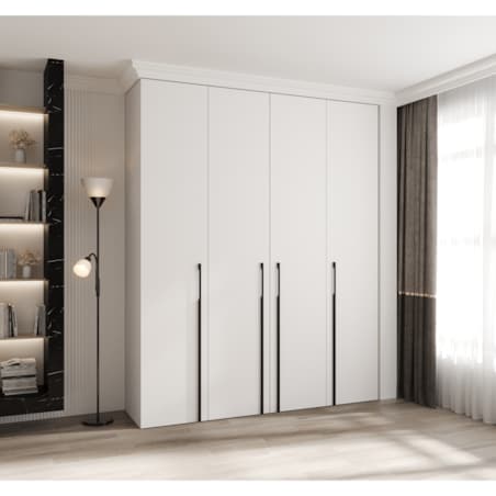 Szafa czterodrzwiowa Como 3 200 gł.40 biały+czarny