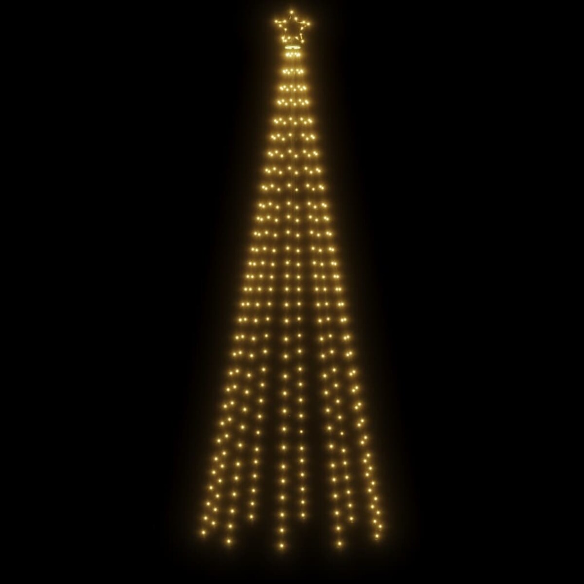 vidaXL Choinka z kołkiem gruntowym, 310 ciepłych białych LED, 300 cm
