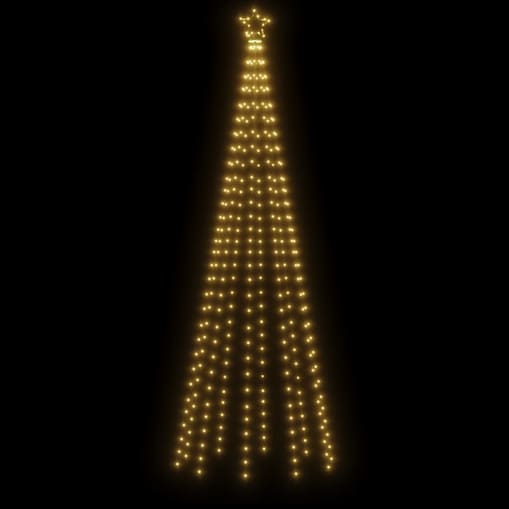 vidaXL Choinka z kołkiem gruntowym, 310 ciepłych białych LED, 300 cm