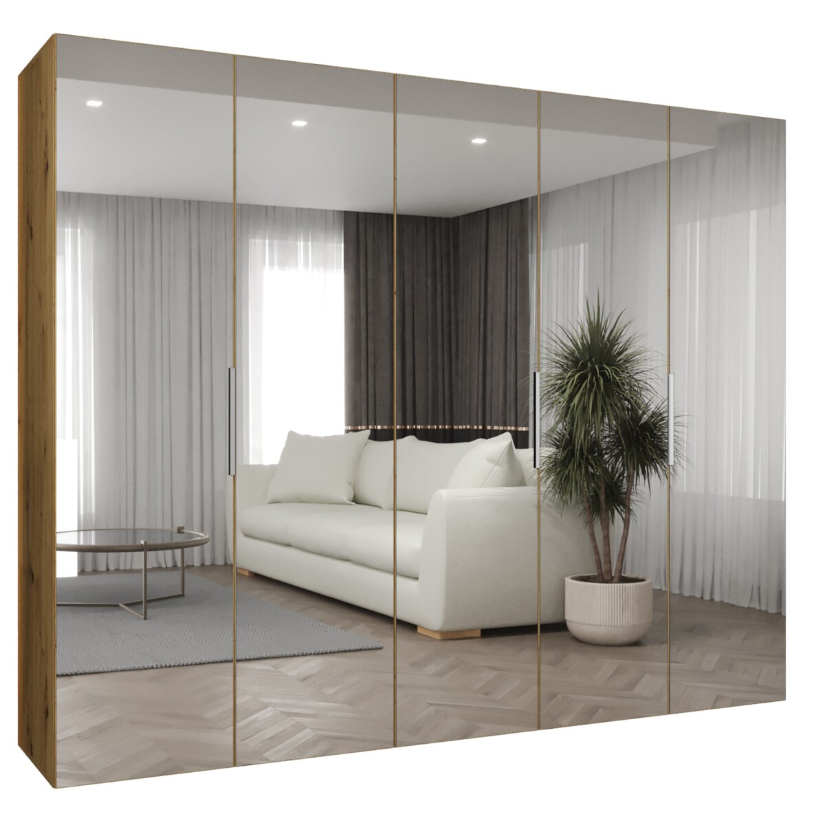 Szafa uchylna otwierana MARBELLA 3 250 wys. 202 cm Artisan + u. Czarny