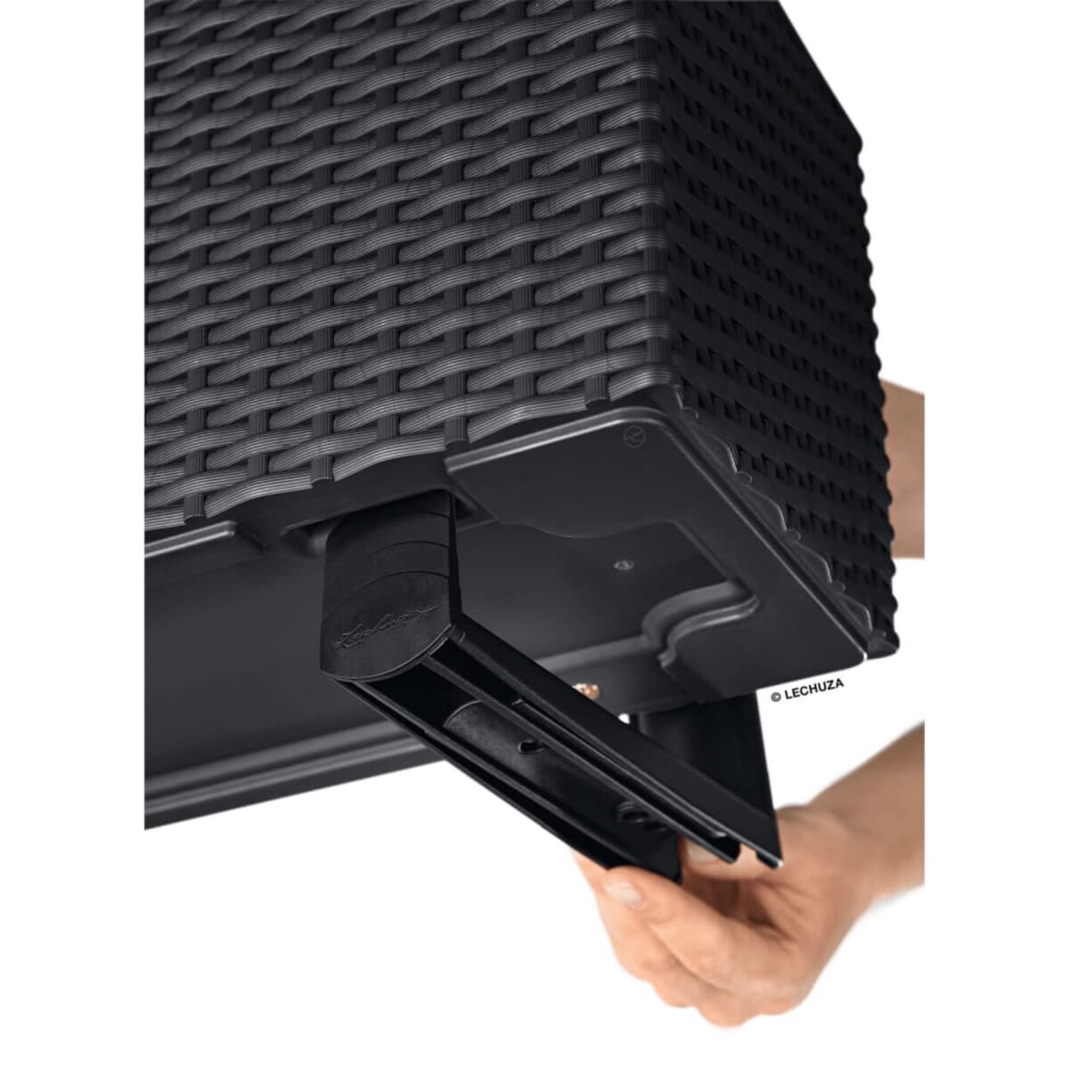 LECHUZA Doniczka BALCONERA Cottage 80 ALL-IN-ONE, kolor granitu