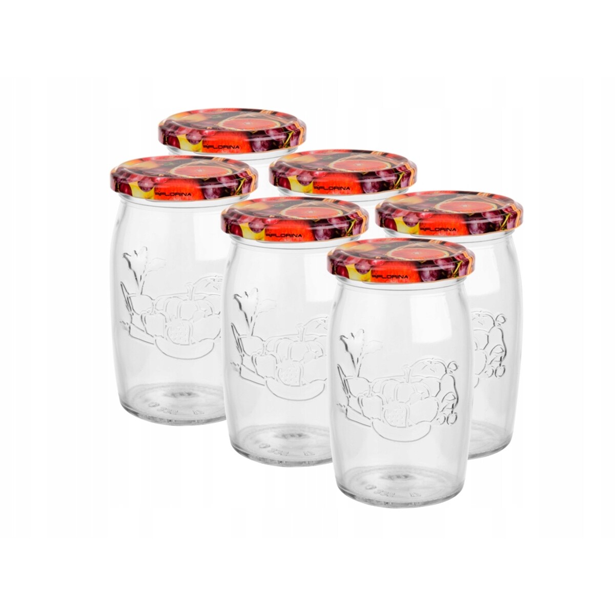 6x SŁOIK SZKLANY z nakrętką 335 ml na dżem weki przetwory ogórki papryka