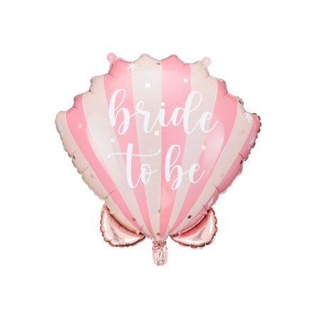 Balon foliowy Muszelka Bride to be, 52x50 cm, mix