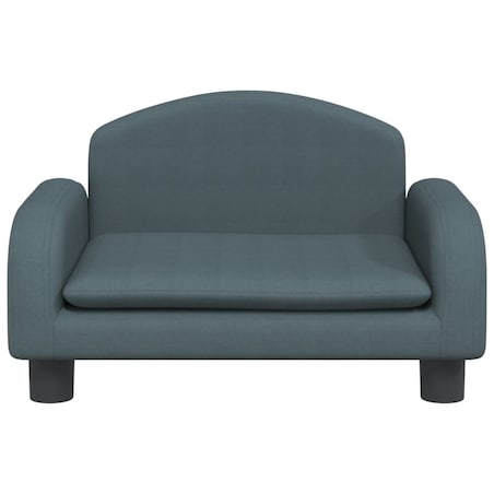 vidaXL Sofa dla dzieci, ciemnoszara, 50x40x30 cm, obita tkaniną