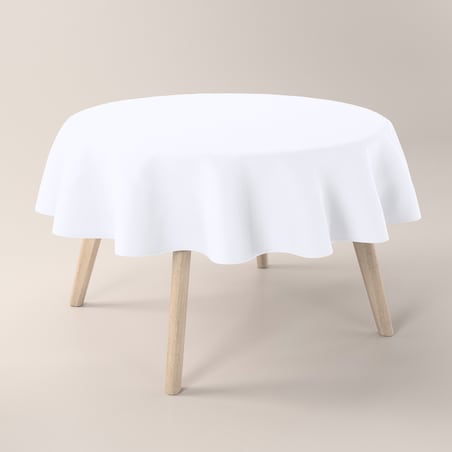 Obrus okrągły 160 x 160 cm śnieżnobiały
