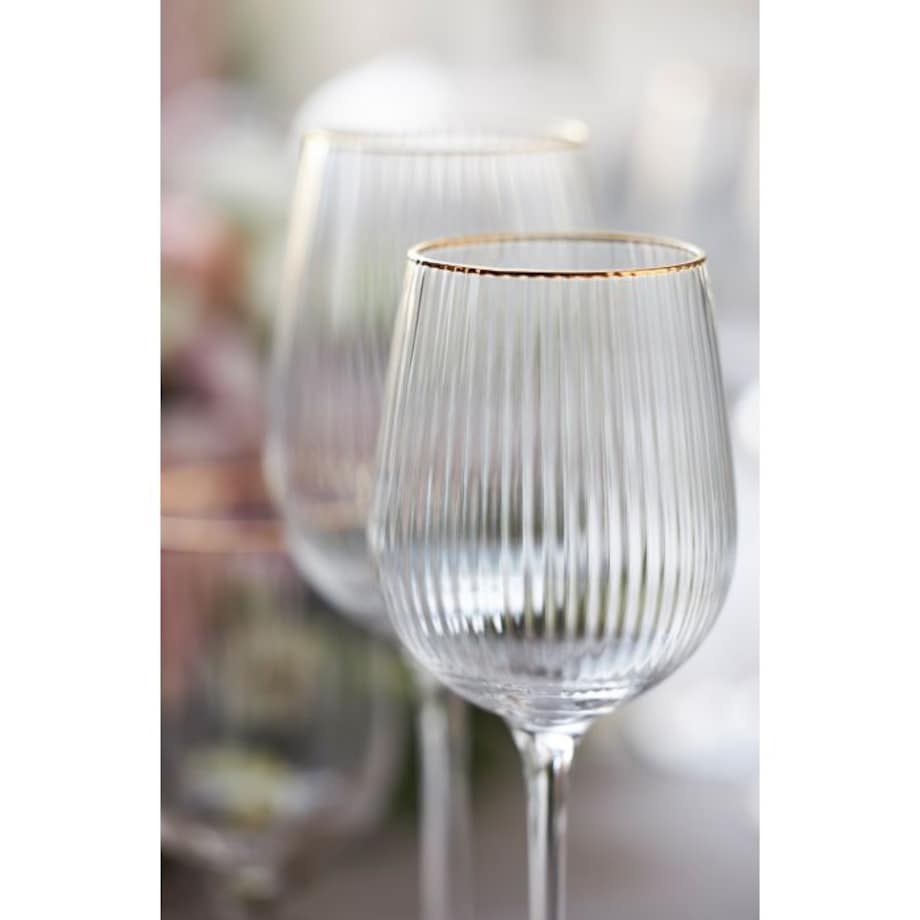 Kieliszki do białego wina Palermo 300 ml 4 sztuki złote 27578