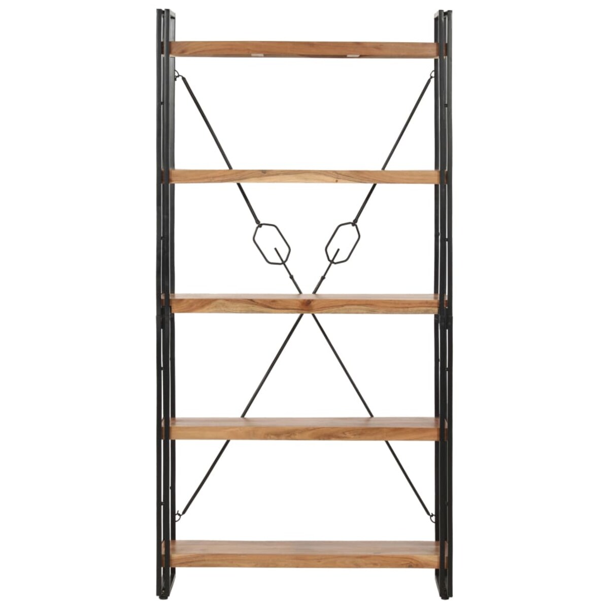 vidaXL 5-poziomowy regał na książki, 90x30x180 cm, drewno akacjowe