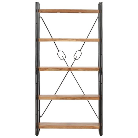 vidaXL 5-poziomowy regał na książki, 90x30x180 cm, drewno akacjowe