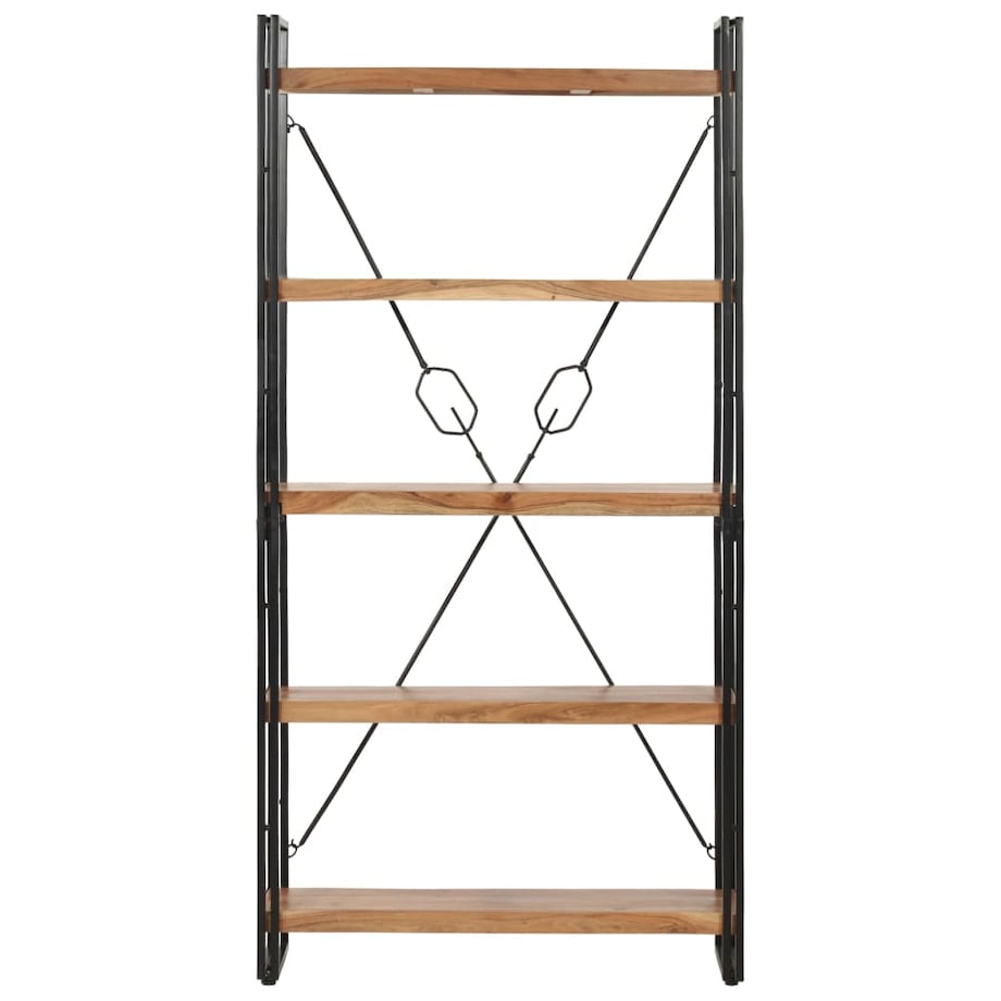 vidaXL 5-poziomowy regał na książki, 90x30x180 cm, drewno akacjowe