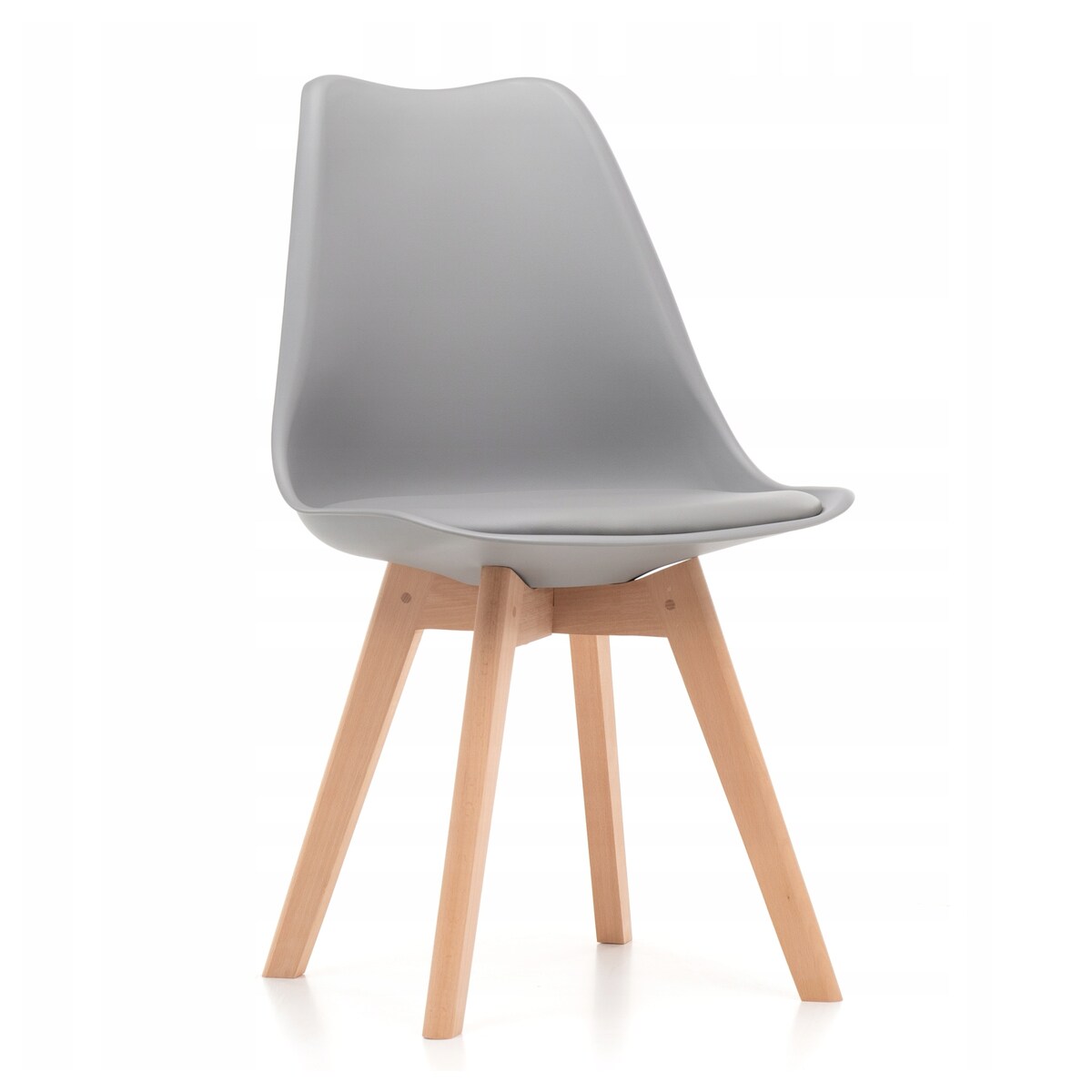 Krzesło skandynawskie do salonu jadalni kuchni nowoczesne DUBLIN jasnoszary