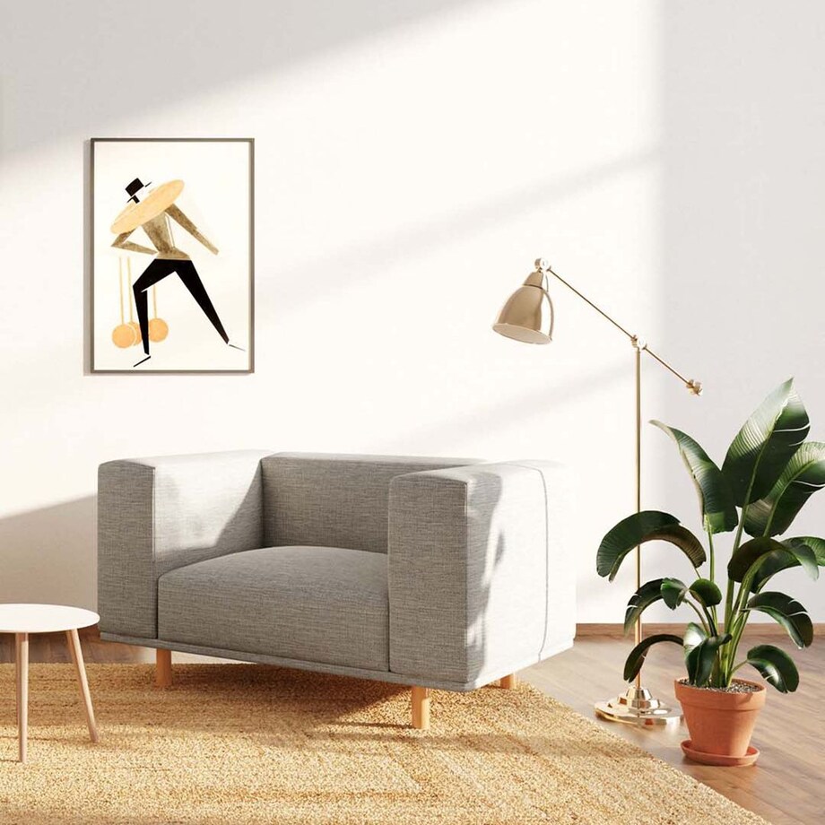 Kukumo fotel Jasnoszary