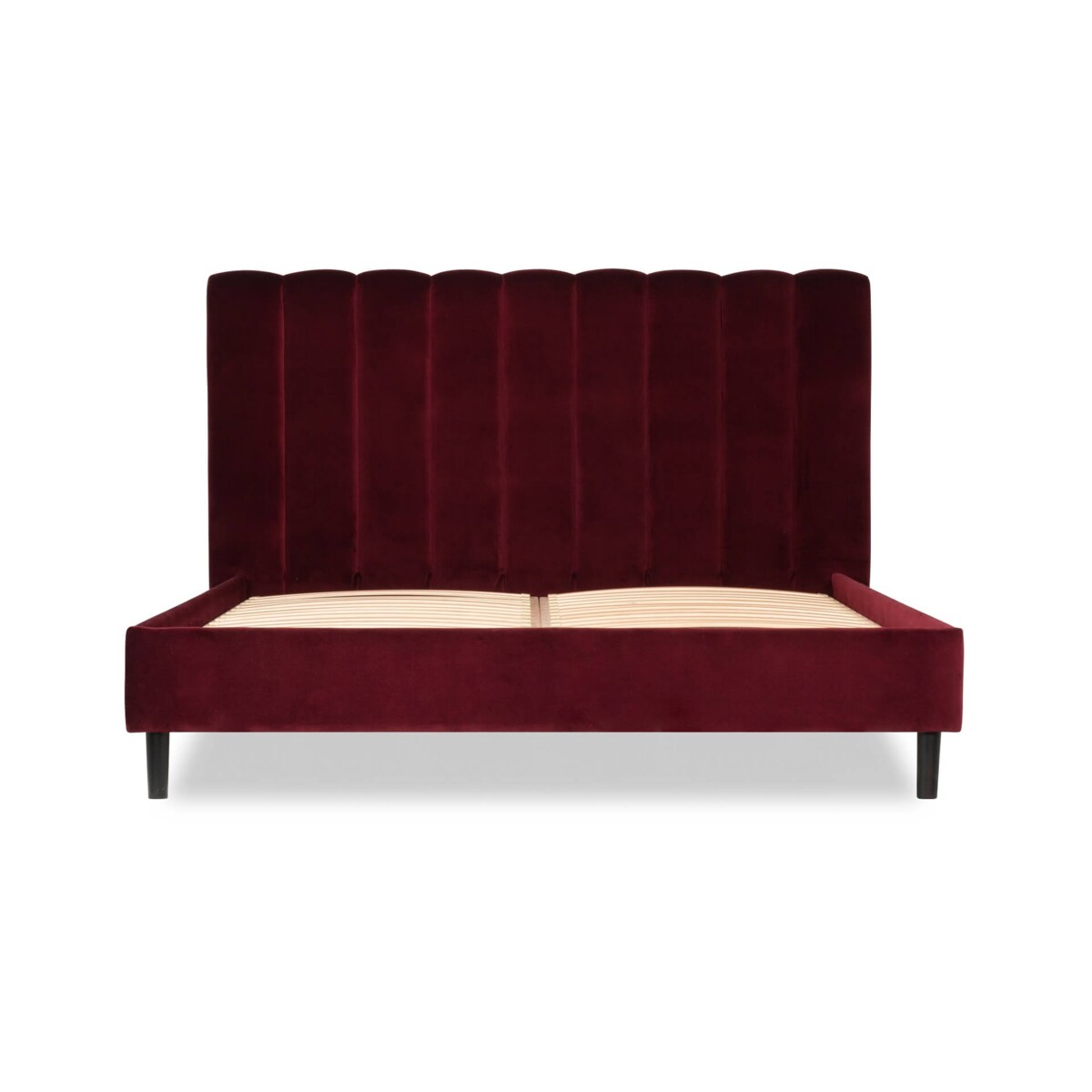 Łóżko Magnolia (180X200) w tkaninie Welur Bordowy