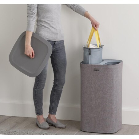 Kosz na pranie szary Tota, 60 l, Joseph Joseph