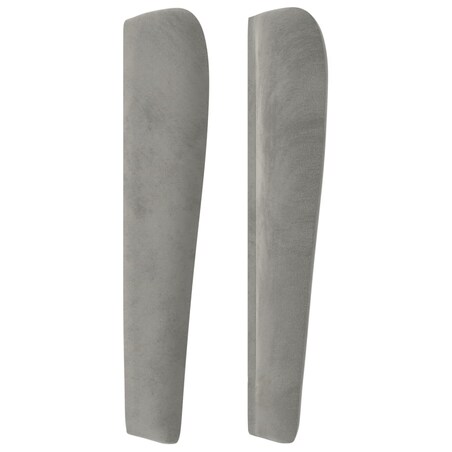 vidaXL Zagłówek uszak, jasnoszary, 103x23x118/128 cm, aksamit