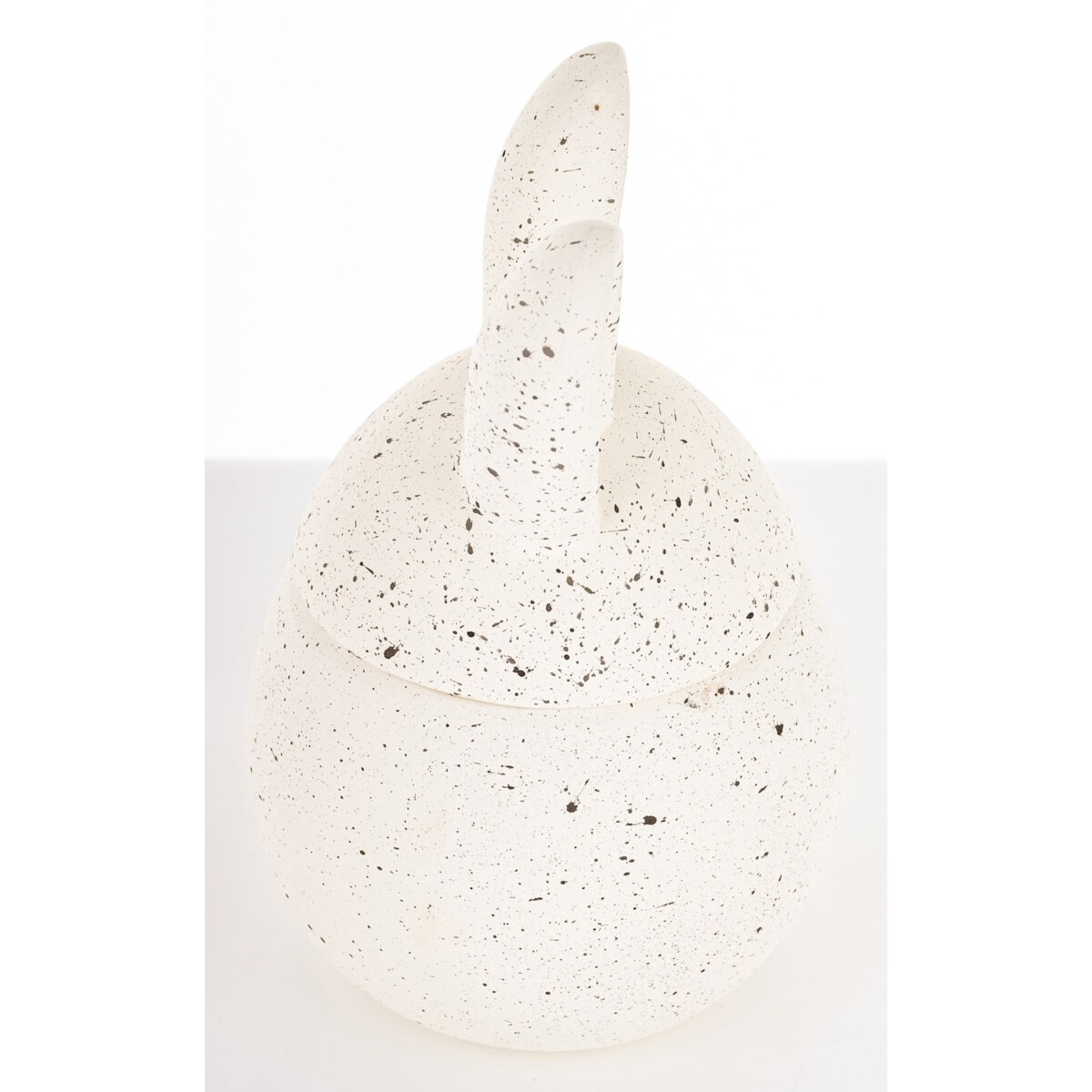 Dekoracja - jajko ceramiczne 17x11x11 cm otwierane beżowe