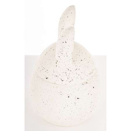 Dekoracja - jajko ceramiczne 17x11x11 cm otwierane beżowe