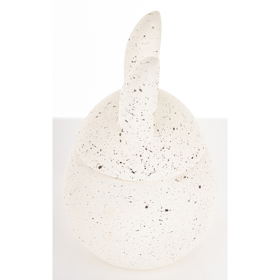 Dekoracja - jajko ceramiczne 17x11x11 cm otwierane beżowe