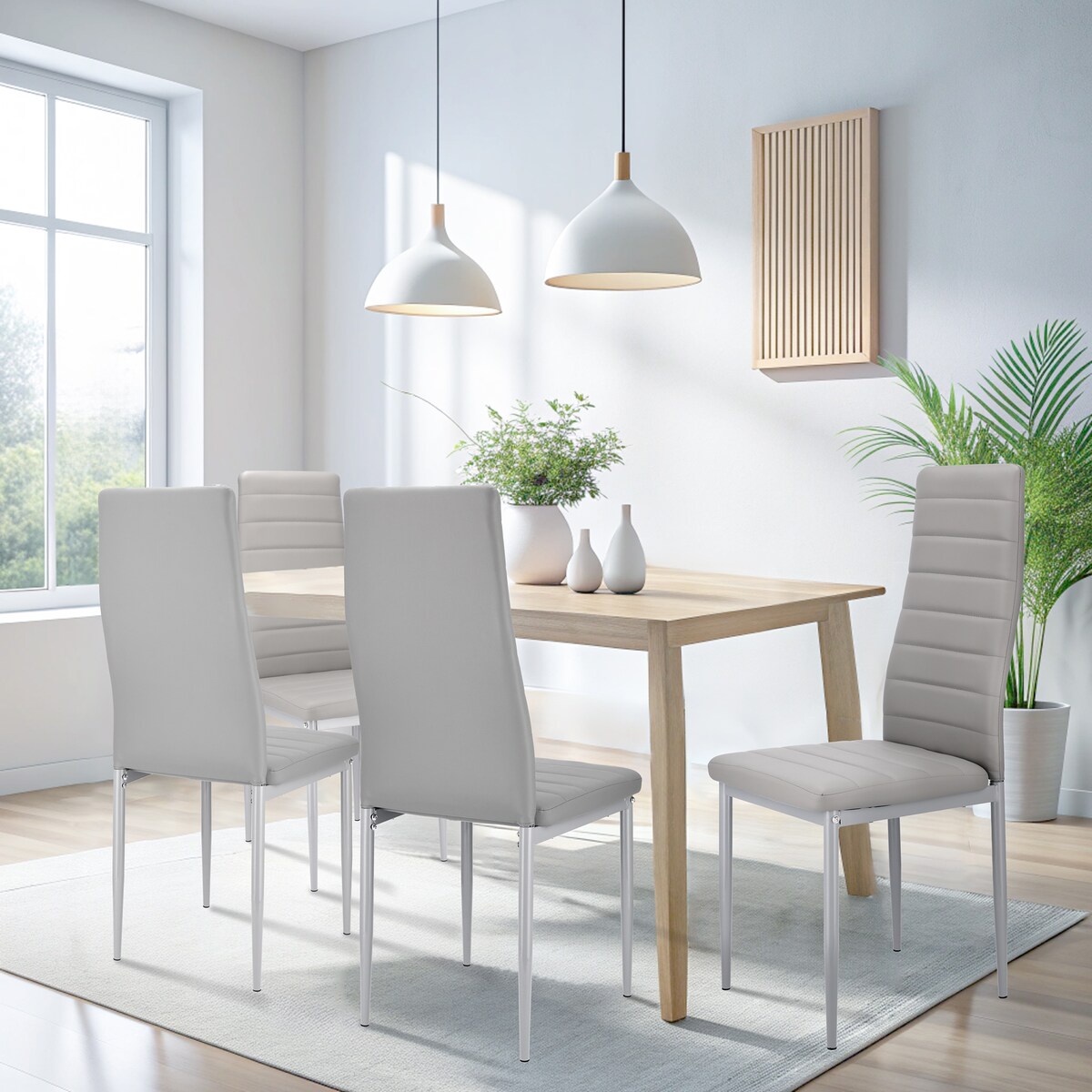 4 x Krzesło VERUM szare ekoskóra