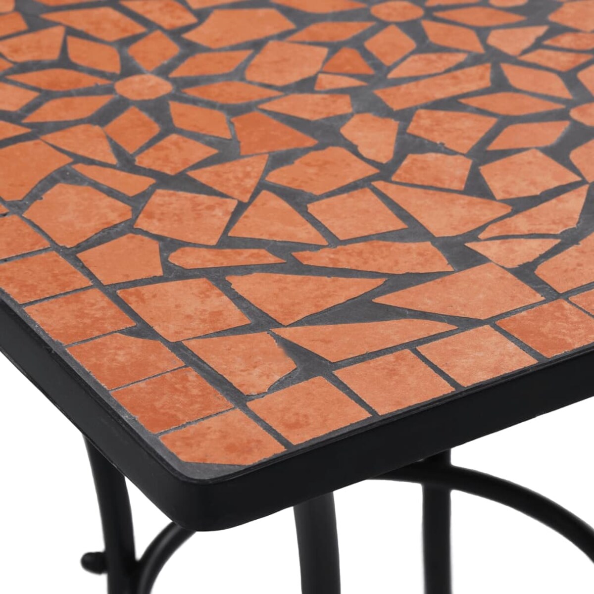 vidaXL Mozaikowy stolik bistro, terakota, 60 cm, ceramiczny