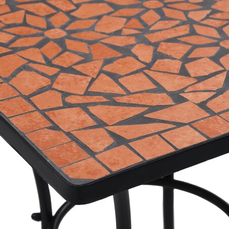 vidaXL Mozaikowy stolik bistro, terakota, 60 cm, ceramiczny