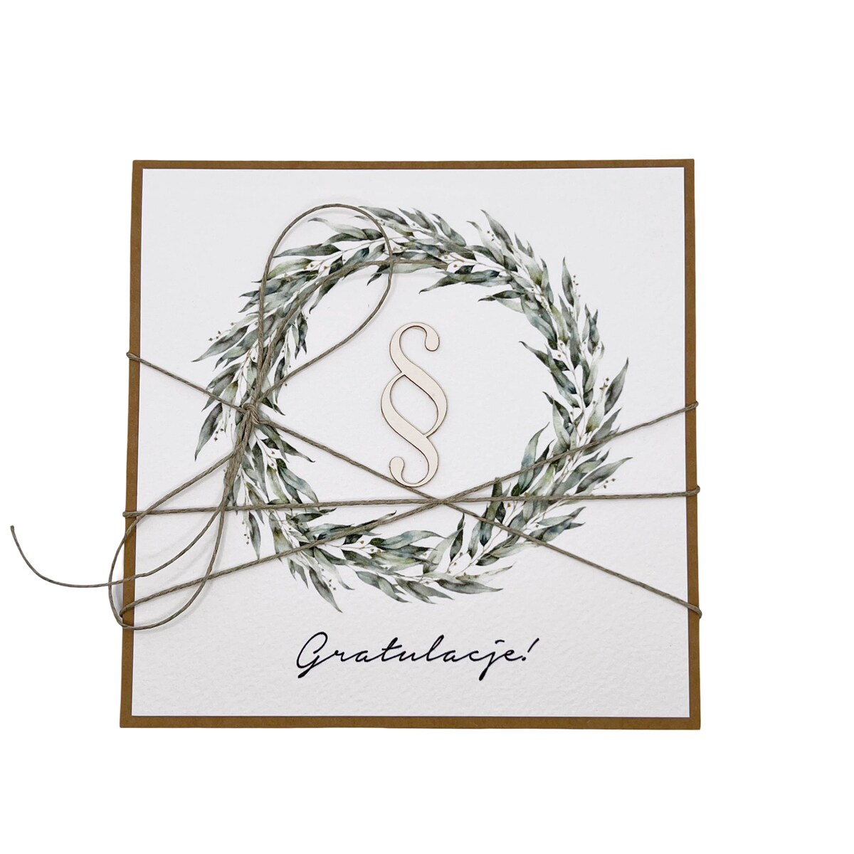 Ręcznie robiona kartka gratulacje z okazji uzyskania absolutorium obrony pracy licencjackiej, magisterskiej, doktorskiej dla prawnika