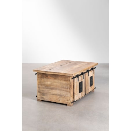 Stolik kawowy z drewna mango ze schowkiem Elei