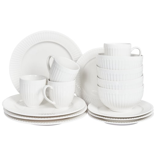 Zastawa stołowa 16-częściowa COWSLIP Porcelana Biały