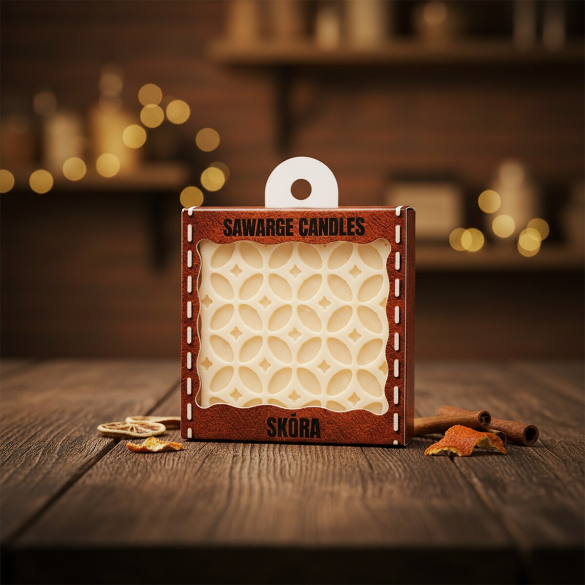 Zapachowa zawieszka do szafy wosk sojowy Skóra