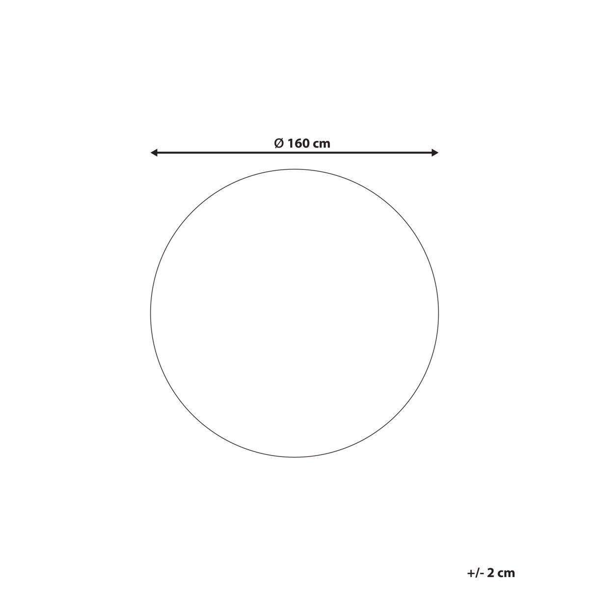 Dywan zewnętrzny AJMER Czarny ø 160 cm