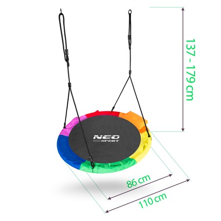 Huśtawka ogrodowa bocianie gniazdo 110 cm swingo Neo-Sport