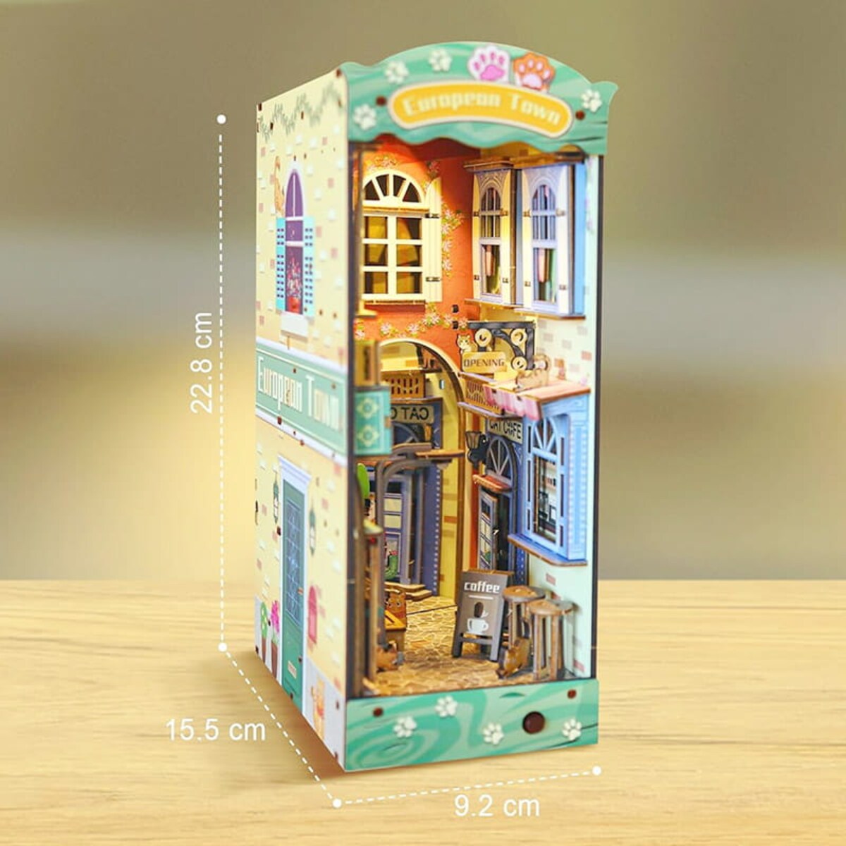 Miniaturowy domek Book Nook - Kocie miasteczko