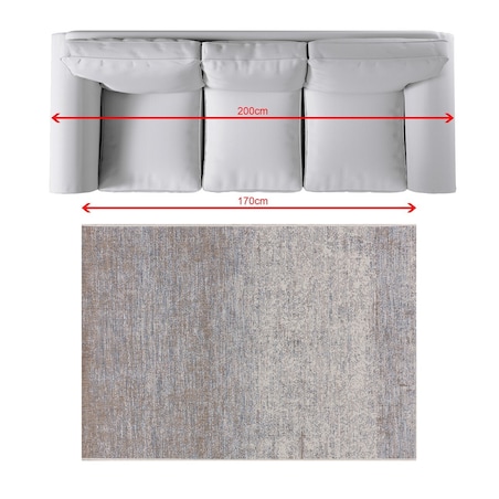 Dywan Breeze beige/raw blue 120x170cm, 120 x 170 cm