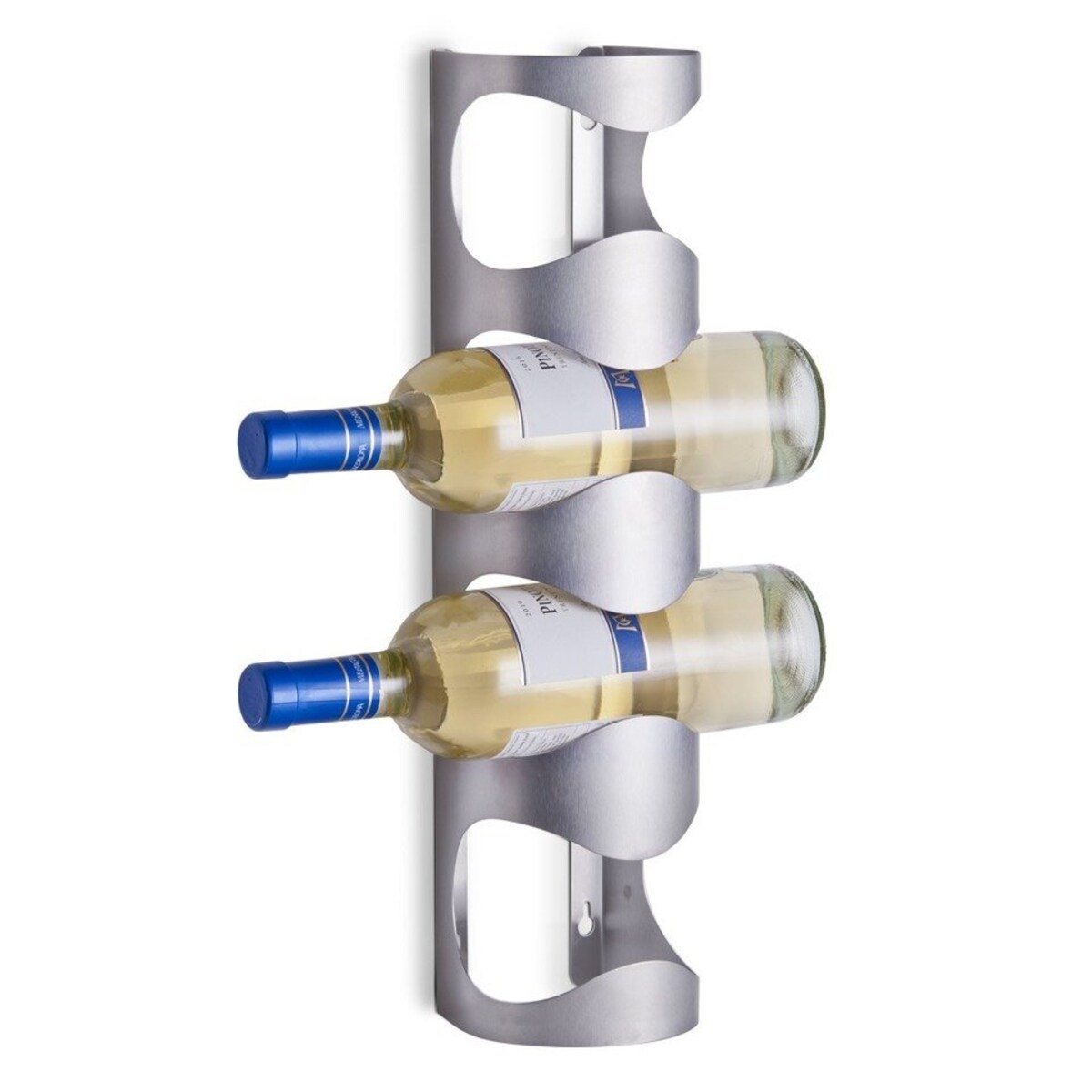 Ścienny regał na wino, 4 butelki, stal nierdzewna, ZELLER