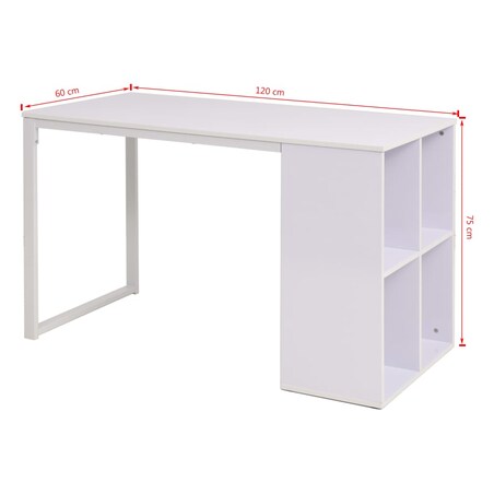 vidaXL Biurko 120 x 60 x 75 cm, białe