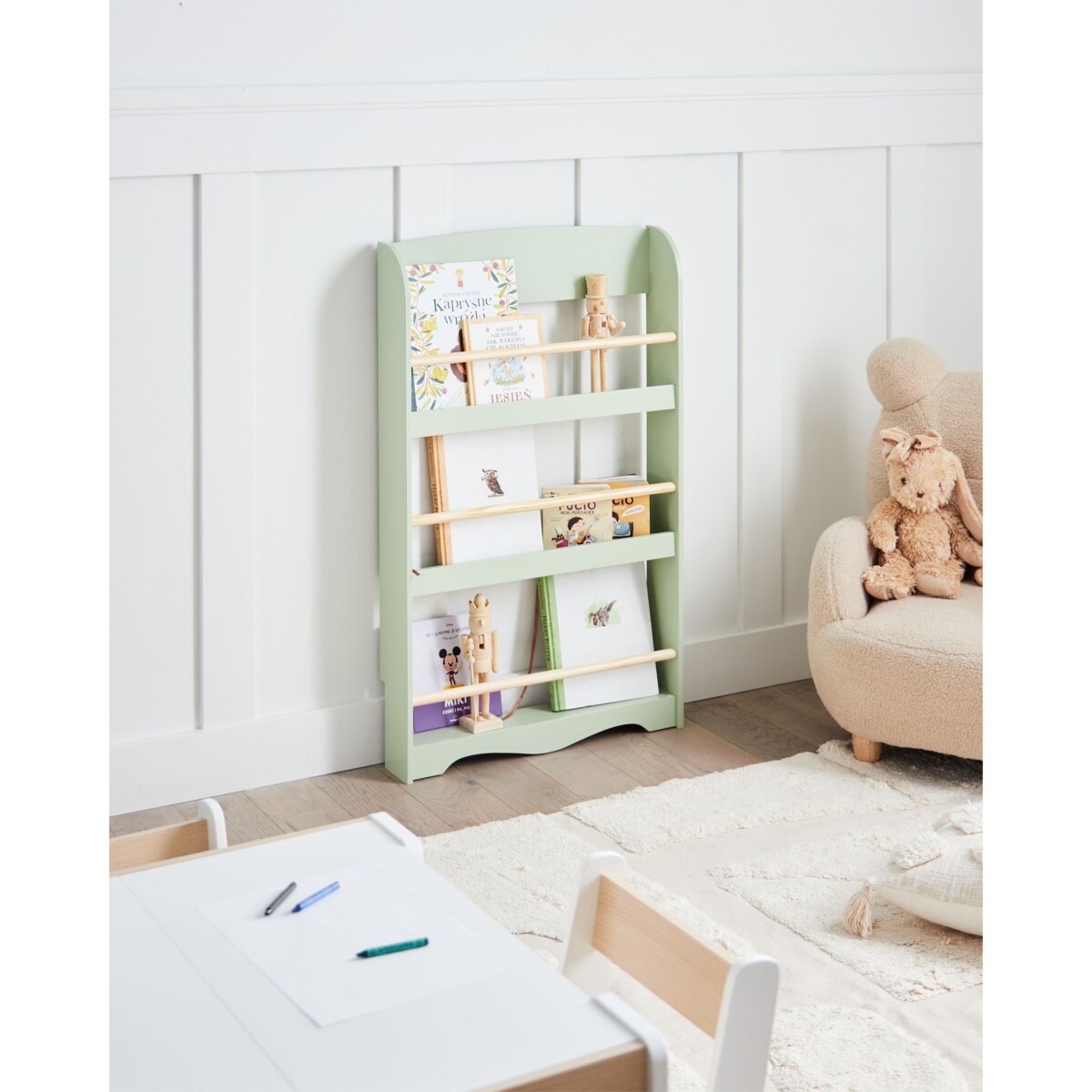 Regał ścienny MDF Jasnozielony LILOET