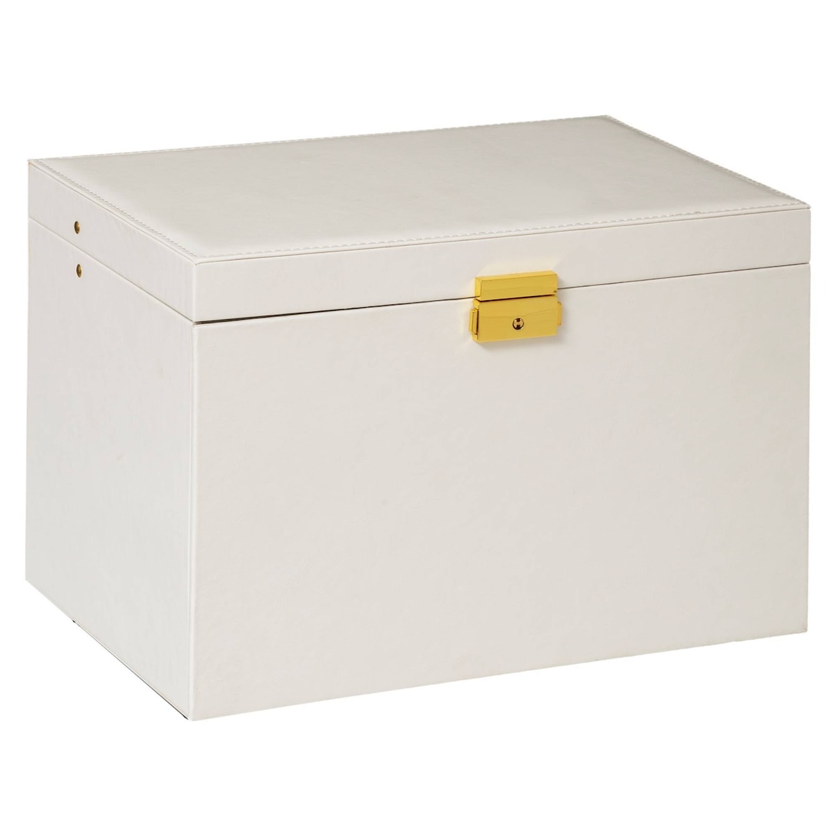 Szkatułka na biżuterię z szufladkami i lusterkiem