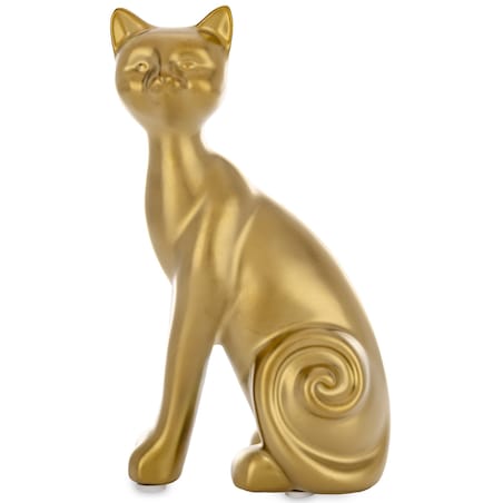 Dekoracja - figurka złotego kota 16,5x6x9 cm PIPIKI