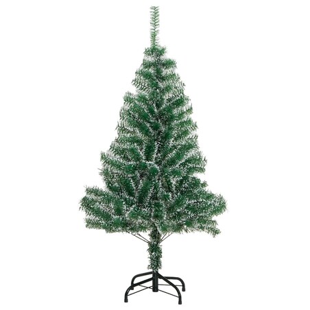 vidaXL Sztuczna choinka, ośnieżona, zielona, 120 cm